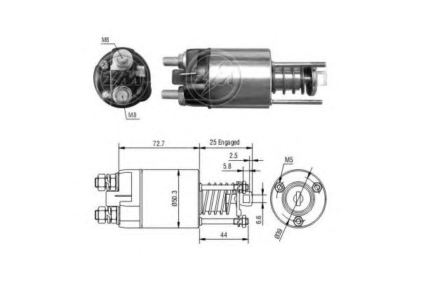 Solenoid, electromotor