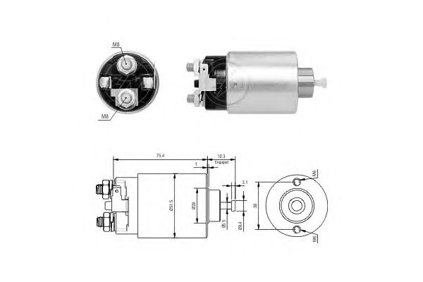 Solenoid, electromotor