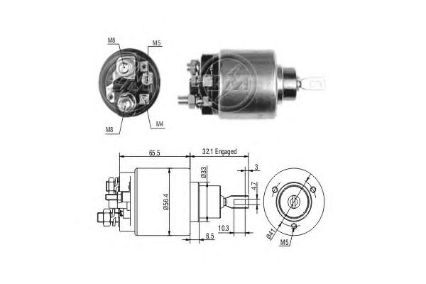 Solenoid, electromotor