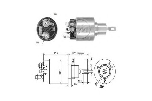 Solenoid, electromotor