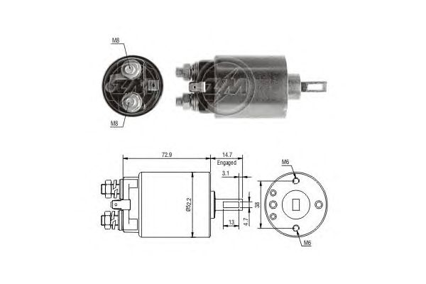 Solenoid, electromotor