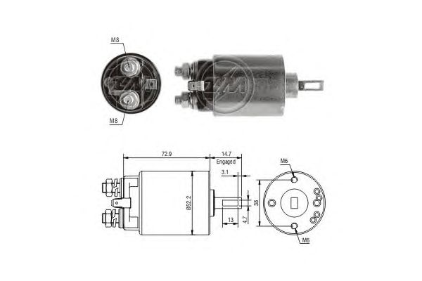 Solenoid, electromotor