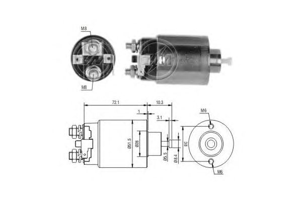 Solenoid, electromotor