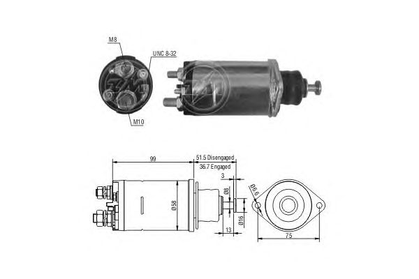 Solenoid, electromotor