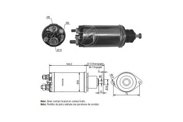 Solenoid, electromotor