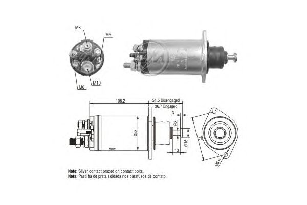 Solenoid, electromotor