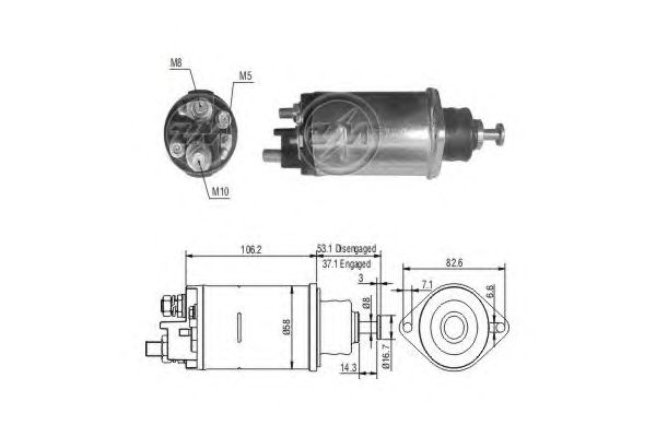 Solenoid, electromotor