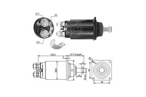 Solenoid, electromotor