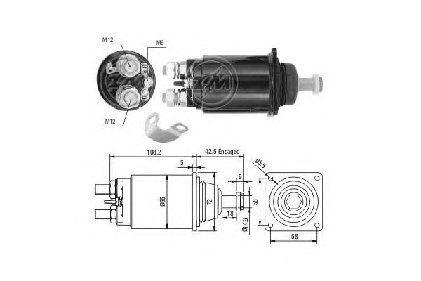 Solenoid, electromotor