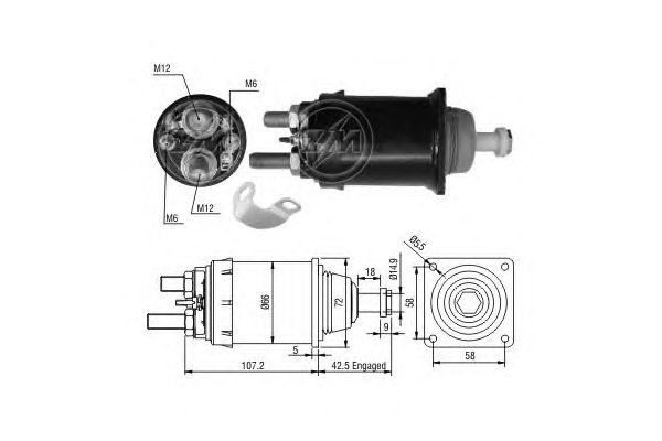 Solenoid, electromotor