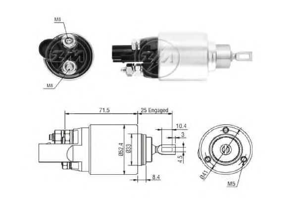 Solenoid, electromotor