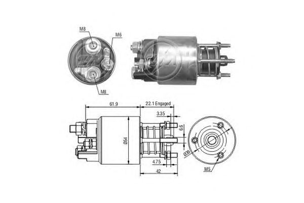 Solenoid, electromotor