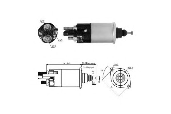 Solenoid, electromotor