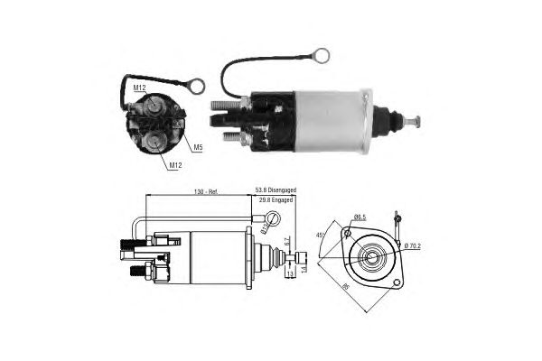 Solenoid, electromotor