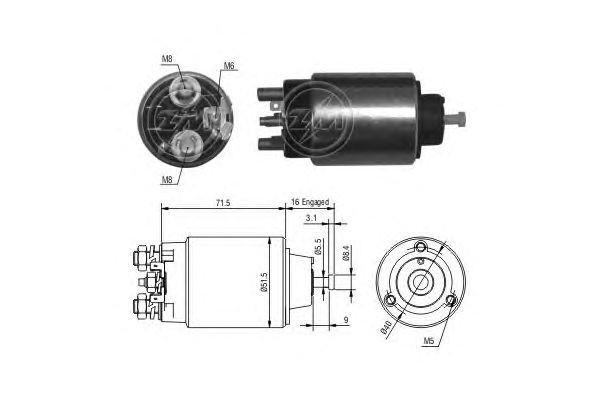 Solenoid, electromotor