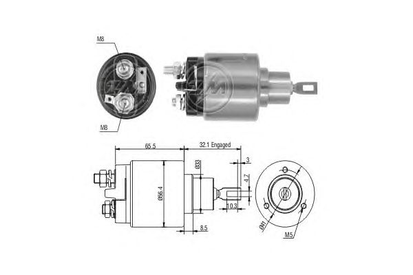 Solenoid, electromotor