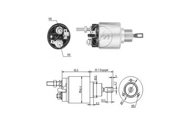 Solenoid, electromotor