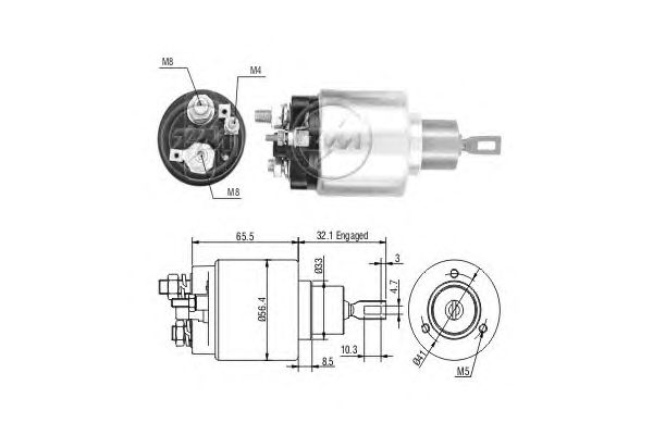 Solenoid, electromotor