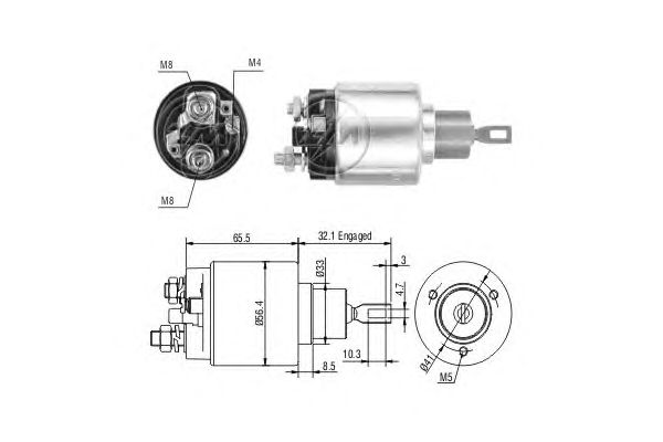 Solenoid, electromotor