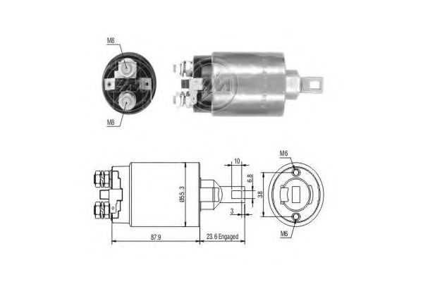 Solenoid, electromotor