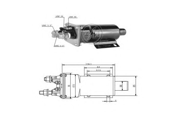 Solenoid, electromotor