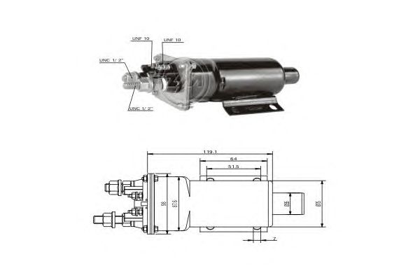 Solenoid, electromotor