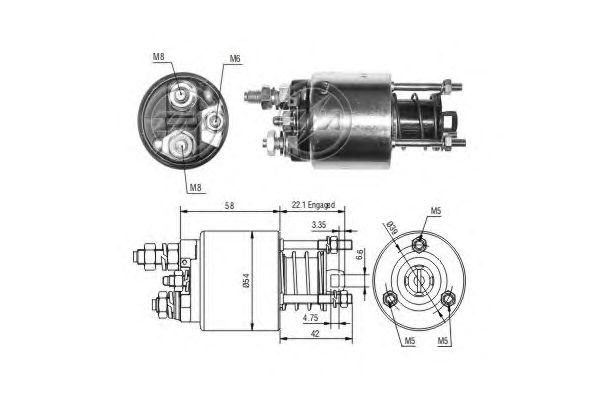 Solenoid, electromotor