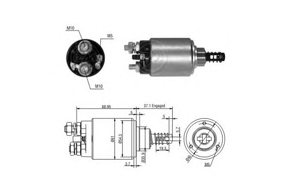 Solenoid, electromotor