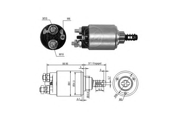 Solenoid, electromotor