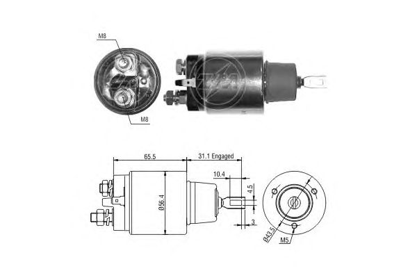 Solenoid, electromotor