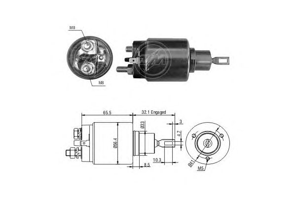 Solenoid, electromotor