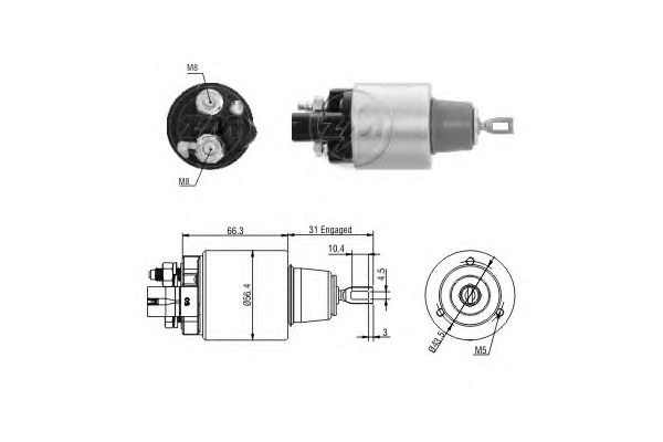 Solenoid, electromotor