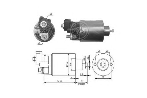 Solenoid, electromotor