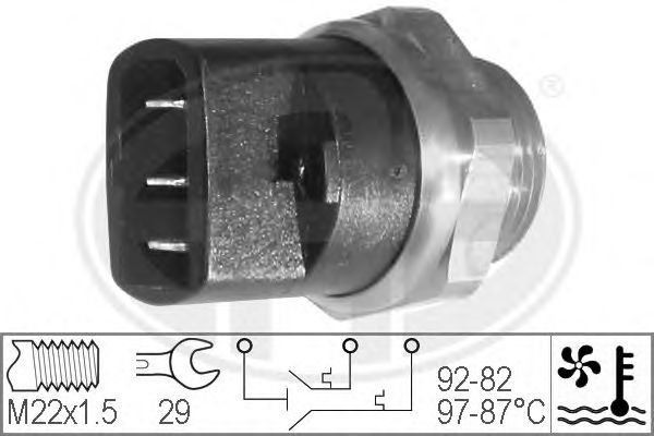 Comutator temperatura, ventilator radiator