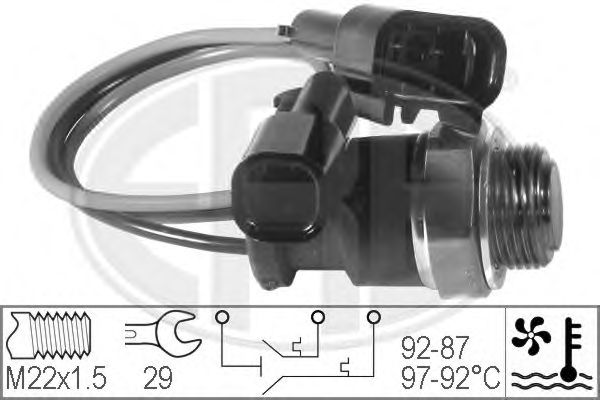 Comutator temperatura, ventilator radiator