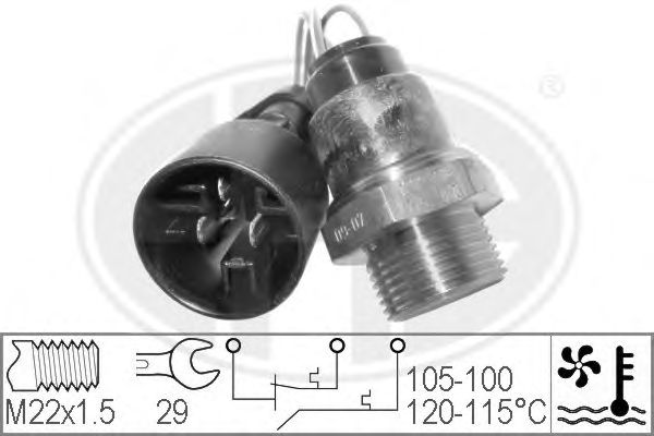 Comutator temperatura, ventilator radiator