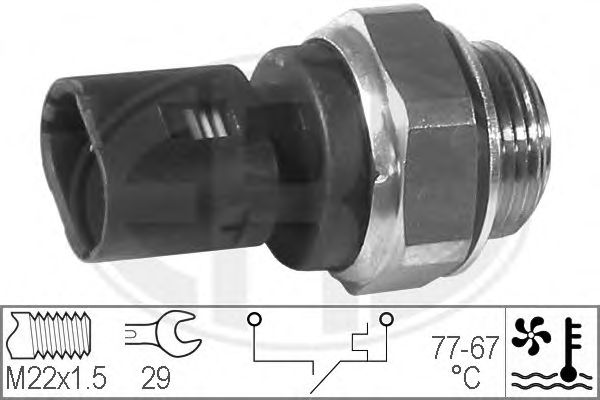 Comutator temperatura, ventilator radiator