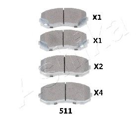 set placute frana,frana disc