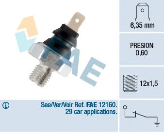 Senzor presiune ulei PEUGEOT 1,6B -96 0,6BA