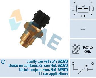 Senzor,temperatura lichid de racire FIAT BRAVA/BRAVO/PUNTO 1,7D/1,9