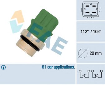 Comutator temperatura, racire VW T4 90- 107/112