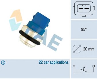 Comutator temperatura, racire VW T4 2,4D-2,8V6 95-