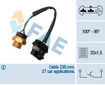 Comutator temperatura, ventilator radiator OPEL VECTRA A 1,4-2,0B