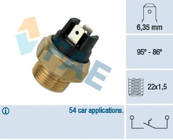 Comutator temperatura, ventilator radiator FORD ESCORT/FIESTA 1,6D