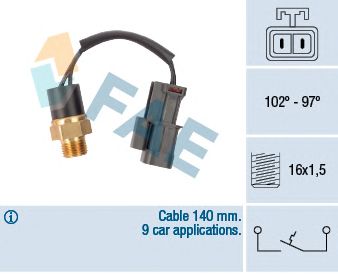 Comutator temperatura, ventilator radiator