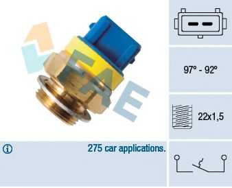 Comutator temperatura, ventilator radiator CITROEN/PEUGEOT