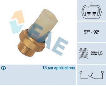 Comutator temperatura, ventilator radiator FIAT CC/SC 0,7-1,1