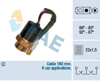 Comutator temperatura, ventilator radiator FIAT