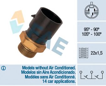 Comutator temperatura, ventilator radiator OPEL ASTRA F/G/OMEGA B