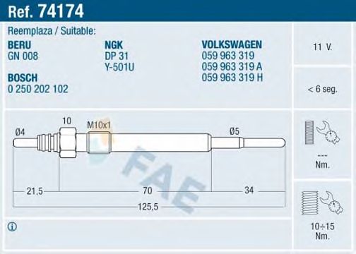 Bujie incandescenta VW TDI 2,5 A4/A6/A8/PASSAT